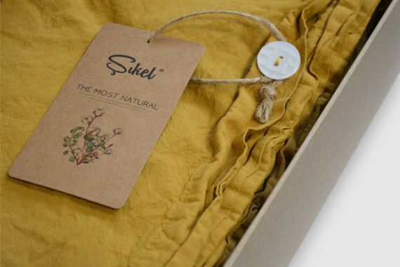 Постельное белье Sikel Stonewashed Soho 200 х 220 см Hardal | Зображення 1