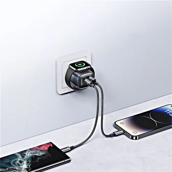 МЗП Usams US-CC293 T67 Multifunctional iWatch Charger 20W (1USB-A/1C) Tarnish | Зображення 4