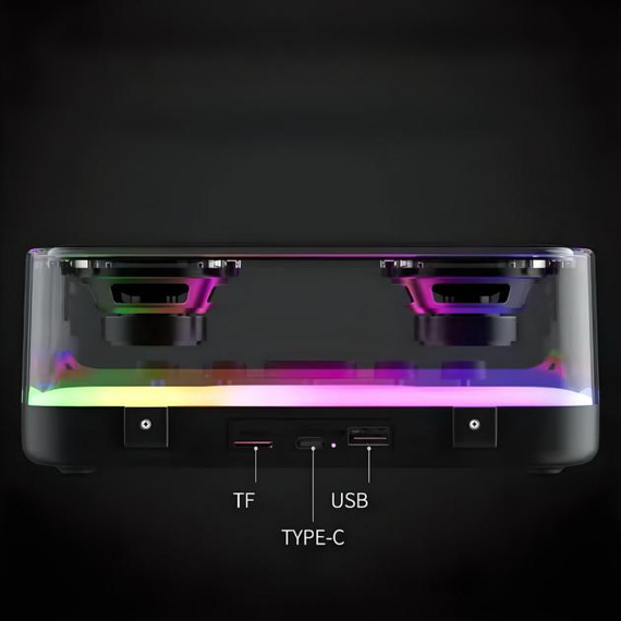 Портативная колонка Bluetooth с подсветкой RGB  Bluetooth 5.0, Type-C. | Зображення 2