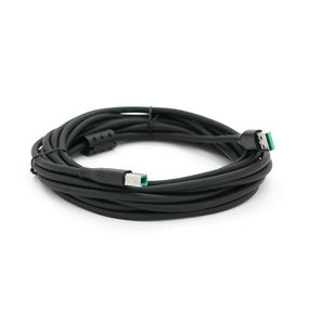 Кабель USB 2.0 VegGieg AM/BM, 5.0m, 1 ферит, Black, Q120