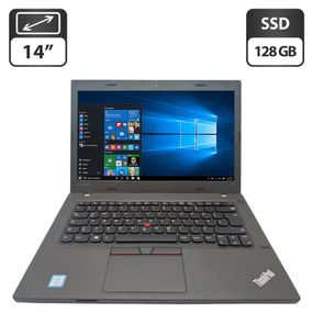 Ультрабук Lenovo ThinkPad L460 / 14" (1366x768) TN / Intel Core i3-6100U (2 (4) ядра по 2.3 GHz) / 8 GB DDR3 / 128 GB SSD / Intel HD Graphics 520 / WebCam б/в
