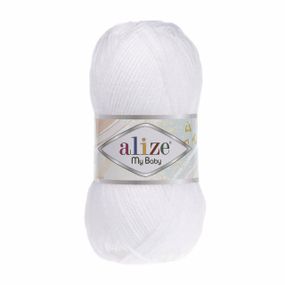 My Baby 55 пряжа Alize бел