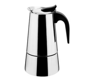 Кофеварка гейзерная из нержавеющей стали Vinzer Moka 50392, 300 мл (на 6 чашек), для дома и офиса