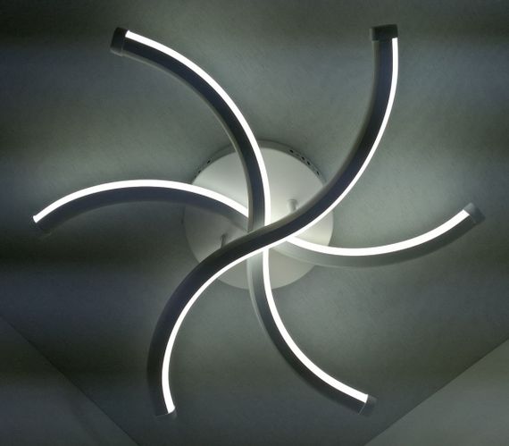 Люстра світлодіодна стельова LED світильник для квартири на стелю лед 25094 Білий 12х58х58 см. | Зображення 1