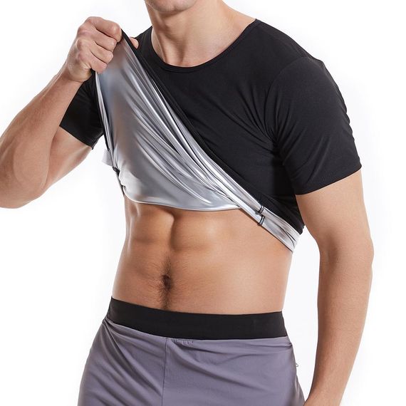 Футболка для схуднення Shapewear тренування компресійна 4-5XL сіра | Зображення 2