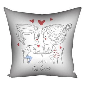 Подушка габардинова з принтом It's love 50x50 см (5P_18L001)