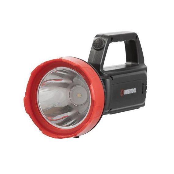 Ліхтар акумуляторний, power bank, індикатор заряду, сонячна панель INTERTOOL LB-0107 | Зображення 1