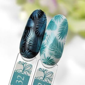 Лак для стемпинга Crooz №32 (голубой глиттер) 6мл