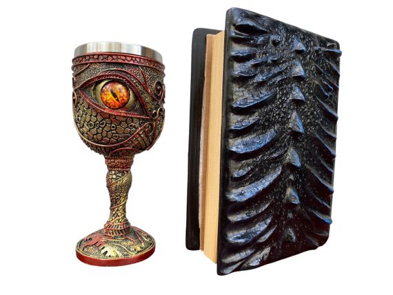 Подарунковий набір Келих 3D Око Orange і Блокнот 3D «Книга тіней і Глубін» | Зображення 1