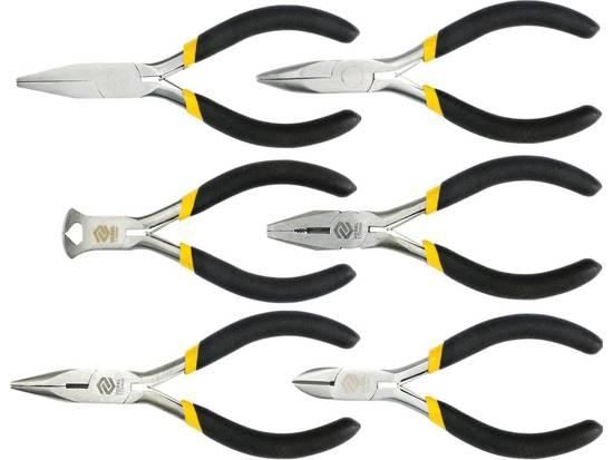 Набір плоскогубці щипці кусачки тонкогубці міні 6 штук VOREL-42309