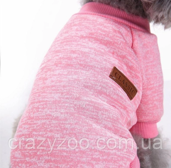 Кофта для собак та котів EcoToys Pink M ряба рожева A: 30 см B: 37 см C: 24 см M-7131 | Зображення 5