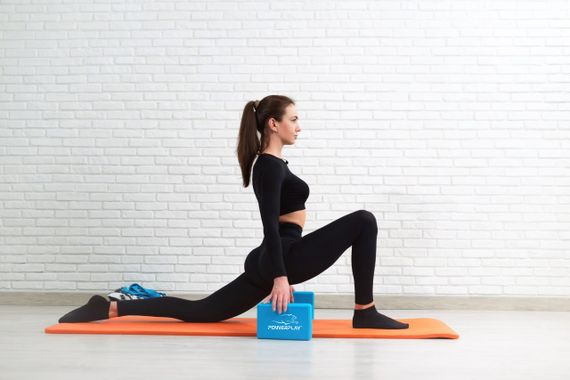 Блок для йоги 2 шт. (пара) Паверплей 4006 Yoga Brick EVA Сині | Зображення 6
