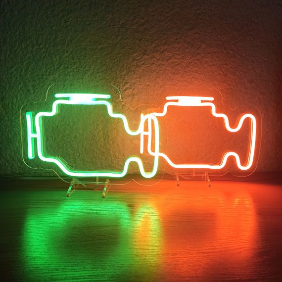 Неоновый светильник Check Engine big 500х325 acr-n000099 | Зображення 1