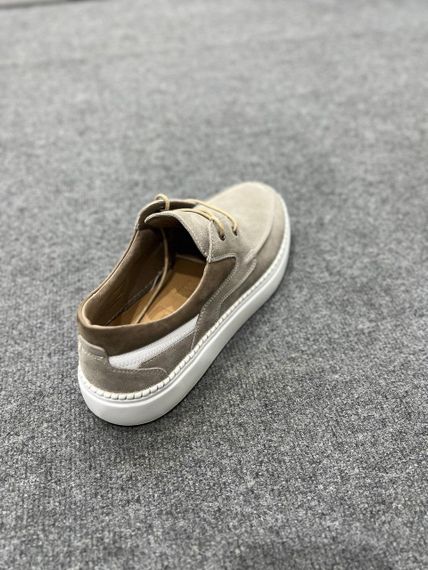 Бежевые мужские мокасины из натуральной замши 42 размер | Зображення 1