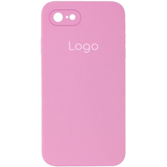 Чохол Silicone Case Square з повним захистом камери для iPhone 7/8/SE 2020 Колір 06.Light Рожевий | Зображення 2