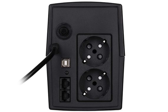 Джерело безперебійного живлення 2E  DD650, 650VA/360W, LCD, USB, 2xSchuko (2E-DD650) | Зображення 2