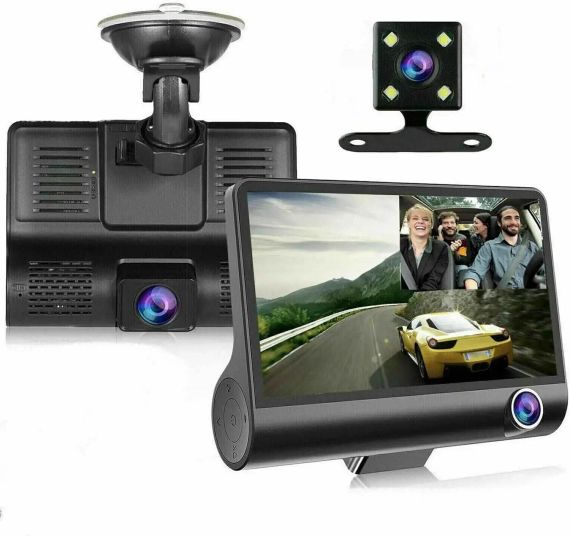 Автомобільний реєстратор 1080P FHD РК-екран 3 камера заднього огляду 170