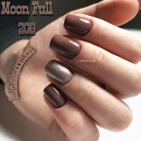 Гель-лак Moon Full №208 молочный шоколад 8мл