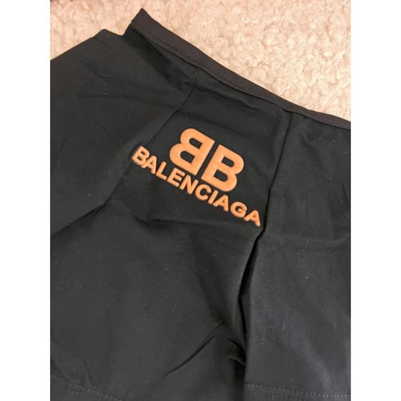 Брендовая футболка для собак Balenciaga с желтым логотипом на спинке, черная | Зображення 3