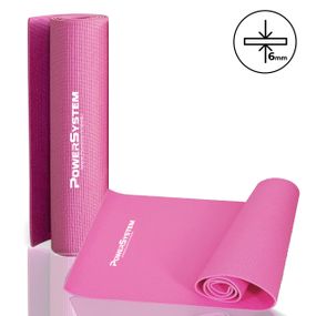 Килимок для йоги та фітнесу Power System PS-4014 PVC Fitness Yoga Mat Pink (173x61x0.6)