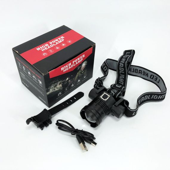 Тактичний налобний ліхтар на акумуляторі PLD-5835-P50, Налобний ліхтар з кріпленням на голову IE-61 | Зображення 8