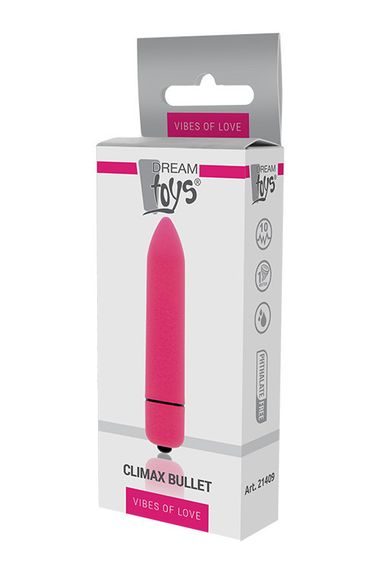 Міні вібромасажер DREAM TOYS 10-SPEED CLIMAX BULLET PINK Sex Aura | Зображення 1