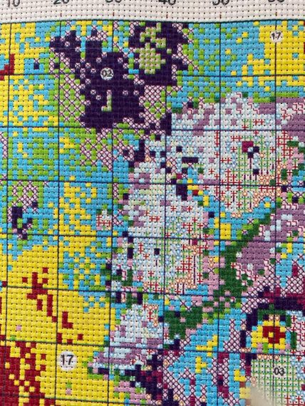 Набор для вышивки крестом JOZYSH «Маленькая леди с розой» 14CT, 30x40 см, канва Аида с нанесенным рисунком | Зображення 7
