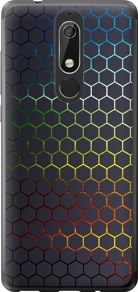 Чехол на Nokia 5.1 Переливающиеся соты "498u-1529-17620"