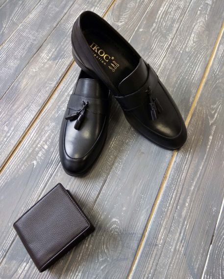 Шкіряні туфлі лофери чорні  - 44 розмір | Зображення 6