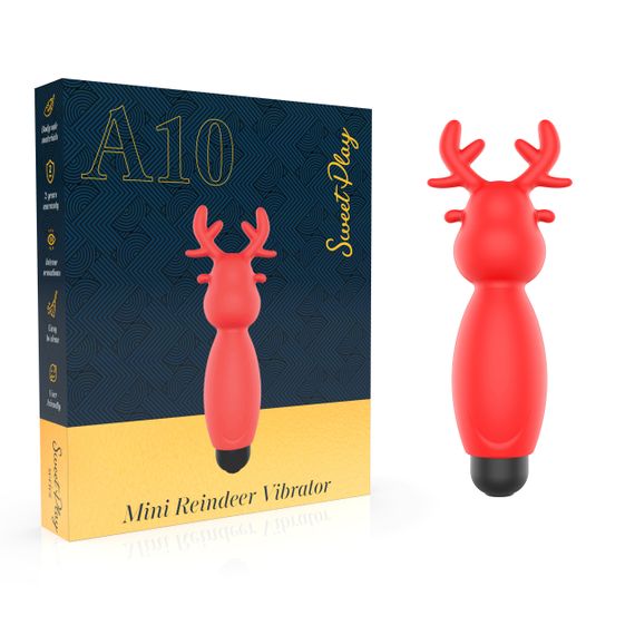 Міні-вібратор - Erospace Sweet Play Mini Reindeer Vibrator A10 | Зображення 1