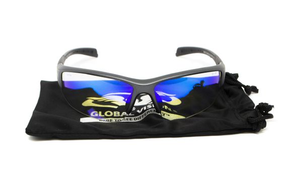 Окуляри фотохромні (захисні) Global Vision Hercules-7 Photochromic Anti-Fog (G-Tech™ blue), фотохромні дзеркальні сині | Зображення 8