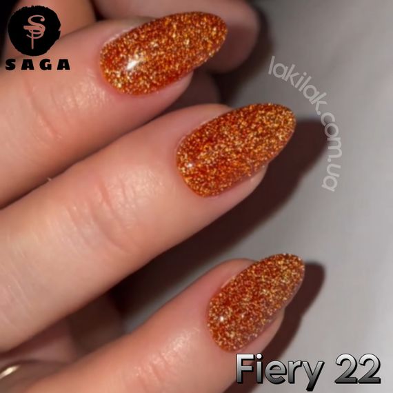 Світловідбиваючий гель-лак SAGA 22 Fiery 9мл
