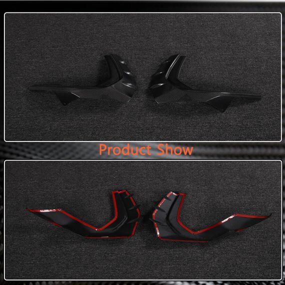 Накладки на передній бампер (для S-Line SD 2020-2023, Карбон) для Ауди A3 2020- рр | Зображення 2