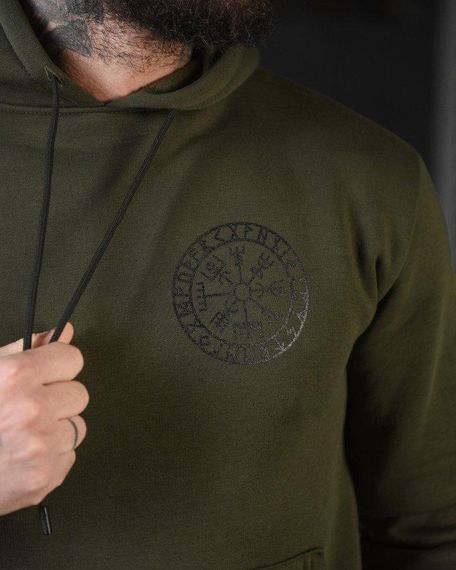 Худі CELEO на флісі руни олива ВТ3853 | Зображення 6