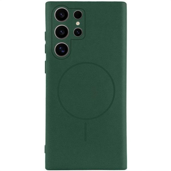 Чохол Silicone Cover Lakshmi Full Camera (AA) with MagFit для Samsung Galaxy S26 Ultra Зелений / Dark green