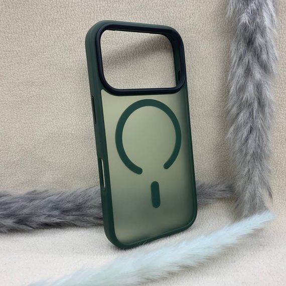 Чохол для Iphone 17 Pro Wlons протиударний PC+TPU MagSafe Матовий Зелений
