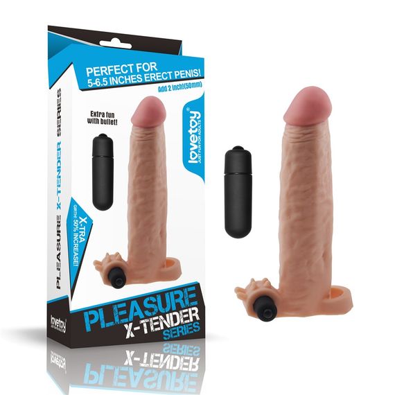Насадка на пеніс з вібраією ADD 2 PLEASURE X TENDER