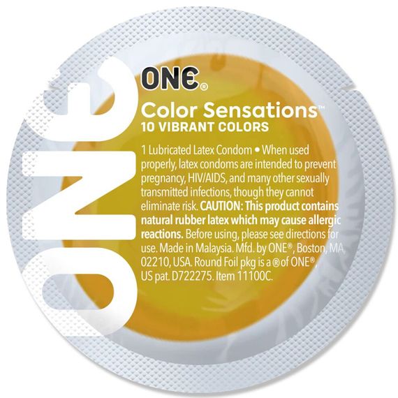 Презерватив ONE Color Sensations ONE is the corner pocket, 1 шт, черный, гладкий, со смазкой | Зображення 1
