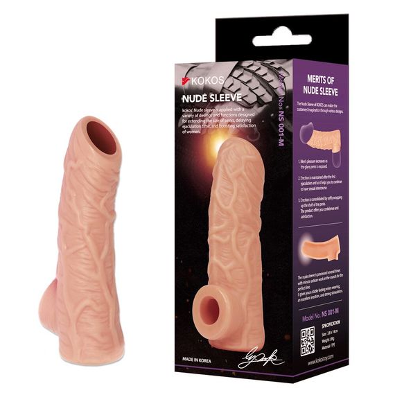 Насадка на член Kokos Nude Sleeve NS 001 L | Зображення 3