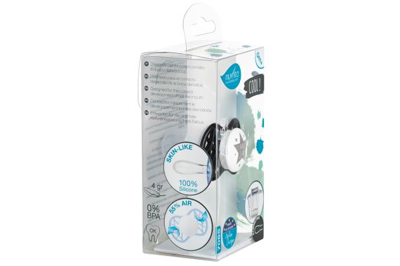 Пустышка симметрическая Nuvita NV7065 Air55 Cool 0m+ &quot;BABY STAR&quot; черная (NV7065IB) | Зображення 3