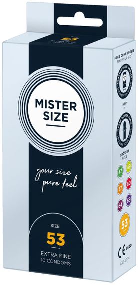 Презервативы Mister Size 53 mm (10 шт) Sex Aura