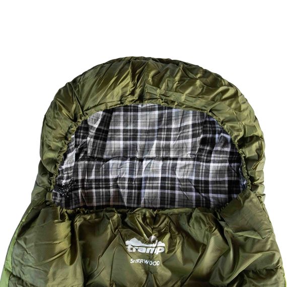 Спальний мішок Tramp Sherwood Long ковдра лівий dark-olive/grey 230/100 UTRS-054L | Зображення 3