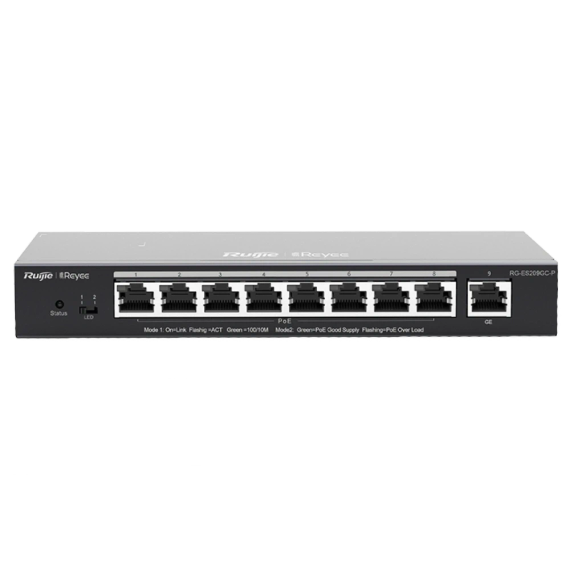 Ruijie RG-ES209GC-P POE Комутатор 9 портів керований