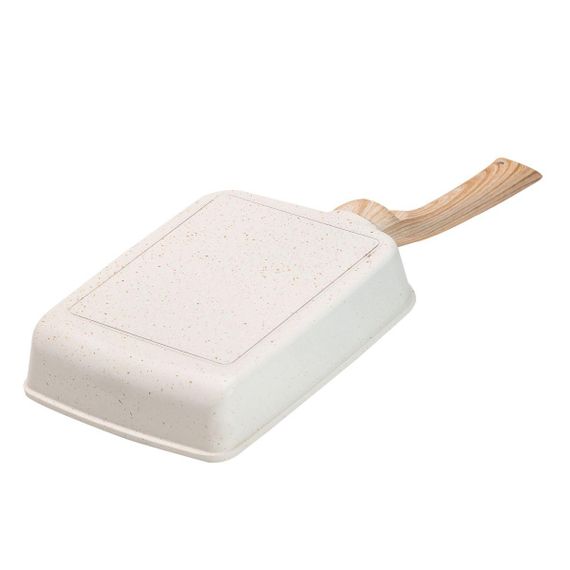 Сковорода прямокутна глибока 800 (мл) з антипригарним покриттям для всіх плит бежева | Зображення 3