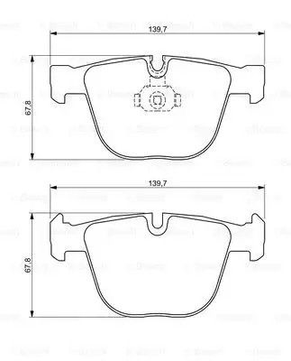 Колодки гальмівні BMW 3/5/6/7X5/X6 R 02, BOSCH (0986494325) | Зображення 6