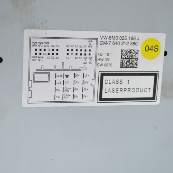 Магнітола Volkswagen Golf VI Touran автомагнітола радіо Фольксваген Гольф Туран 5M0035186J | Зображення 3