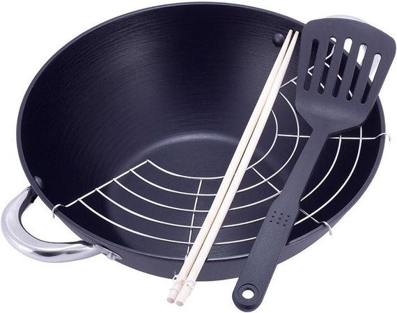 Казан чавунний "Wok" 4.5л, з антипригарним покриттям і аромо-кришкою | Зображення 2
