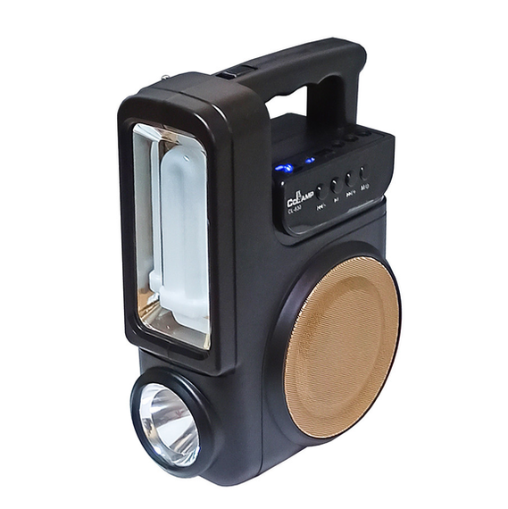 Зарядна станція CcLamp CL-830 із сонячною панеллю і Bluetooth колонкою 9118, чорна | Зображення 1