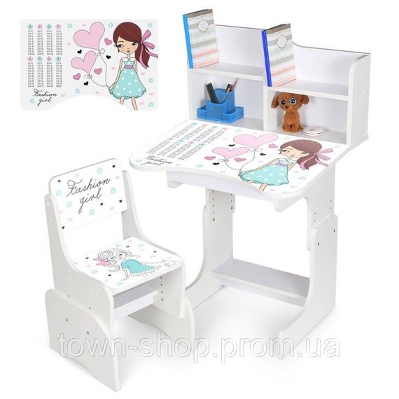 Детская Парта N 2071-8-1 белый, со стульчиком