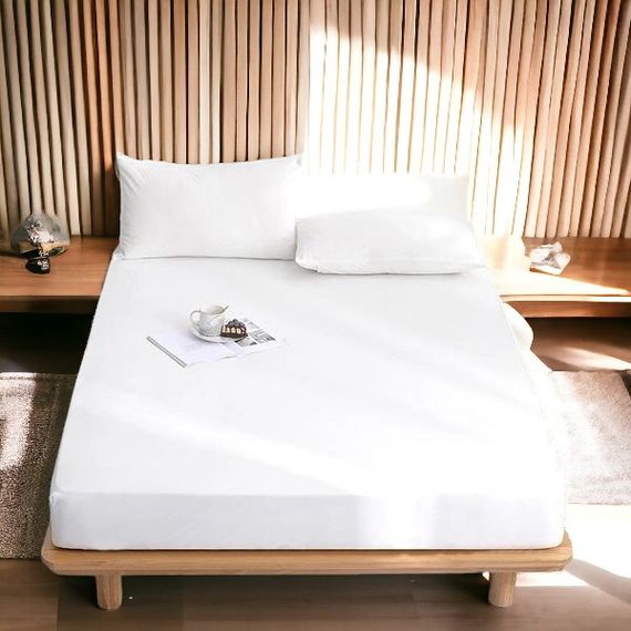 Простынь на резинке SoundSleep Delicacy фланель 90х200 см белая (94287042) | Зображення 1